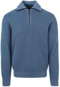 Casa Moda Halfzip Trui Blauw