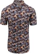 Desoto Short Sleeve Overhemd Print Bruin