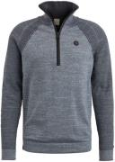 Cast Iron Half Zip Trui Blauw