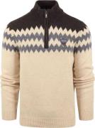 NZA Half Zip Trui Ngaroto Wol Beige