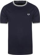 Fred Perry M1588 Twin Tipped T-shirt Donkerblauw