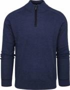 Blue Industry Half Zip Trui Donkerblauw