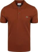 Lacoste Poloshirt Pique Roest Bruin