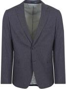 Suitable Blazer Linnen Streep Navy