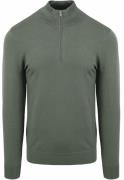 Profuomo Half Zip Pullover Luxury Groen