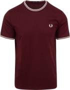 Fred Perry Twin Tipped T-shirt Bordeaux