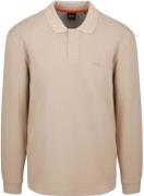 BOSS Petempestolong Long Sleeve Polo Beige