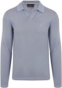 Marc O'Polo Longsleeve Poloshirt Riva Lichtblauw