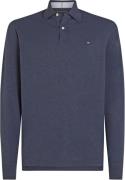 Tommy Hilfiger Longsleeve Polo Melange Donkerblauw