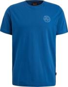 PME Legend Single Jersey T-Shirt Print Blauw