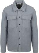 Suitable Overshirt Wool Blend Blauw