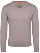 Suitable Merino Pullover V-Hals Greige