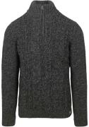 Superdry Half Zip Trui Jacob Cable Zwart