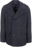 Suitable Caban Coat Wol Navy