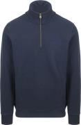 Superdry Henley Essential Half Zip Pullover Navy