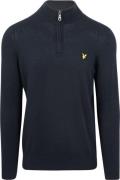 Lyle & Scott Half Zip Pullover Merinowol Navy