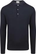 Profuomo Longsleeve Poloshirt Merinowol Navy