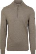 Cavallaro Merino Half-Zip Taupe