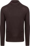 Profuomo Turtleneck Trui Merino Donkerbruin