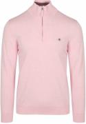 Gant Half Zip Trui Lichtroze