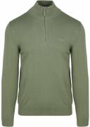 Gant Half Zip Trui Groen