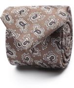 Suitable Stropdas Zijde Paisley Camel -