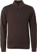 No Excess Half Zip Trui Bruin