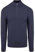 Profuomo Half Zip Pullover Luxury Navy