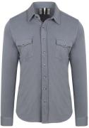 Profuomo Overshirt Western Jersey Blauw
