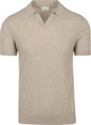 Profuomo Poloshirt Linen Blend Beige
