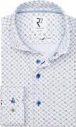 R2 Japanese Knitted Overhemd Print Wit