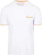 Sun68 Piqué T-Shirt Fluo Stripe Wit