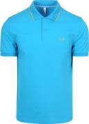 Sun68 Poloshirt Small Stripe Collar Blauw