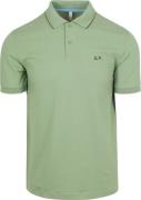Sun68 Poloshirt Small Stripe Collar Lichtgroen