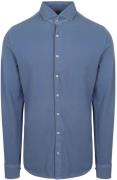 Suitable Piqué Overhemd Jeans Blauw