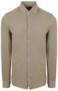 Suitable Piqué Overhemd Taupe