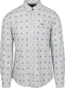 NZA Overhemd Karson Linnen Blend Blauw