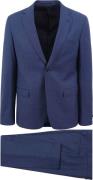 Suitable Toulon Kostuum Wol Donkerblauw