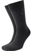 Tommy Hilfiger 2-Pack Sokken Birdseye Zwart