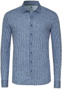 Desoto Shirt Kent Linen Optics Stripes Navy