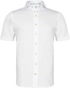 R2 Japanese Knitted Overhemd Korte Mouwen Wit