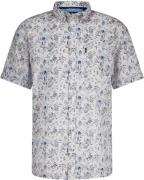 State Of Art Short Sleeve Poplin Overhemd Beige Blauw