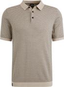 Vanguard Knitted Poloshirt Print Beige
