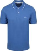Gant Tipping Piqué Poloshirt Blauw