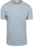 No Excess Stripes T-Shirt Lichtblauw
