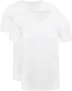 Mey V-hals Dry Cotton T-shirt Wit 2-Pack
