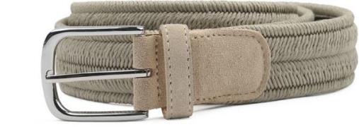 Profuomo Waxed Geweven Riem Khaki