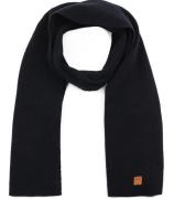 KnowledgeCotton Apparel Sjaal Wol Donkerblauw -