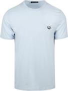 Fred Perry T-shirt Ringer Licht Blauw