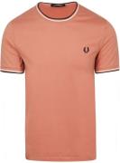 Fred Perry M1588 Twin Tipped T-shirt Roze